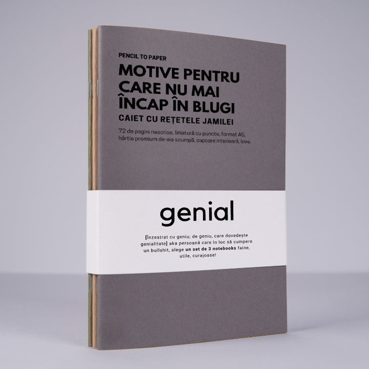 Cadou amuzant pentru prieteni - Set de 3 caiete geniale - Planuri motivationale