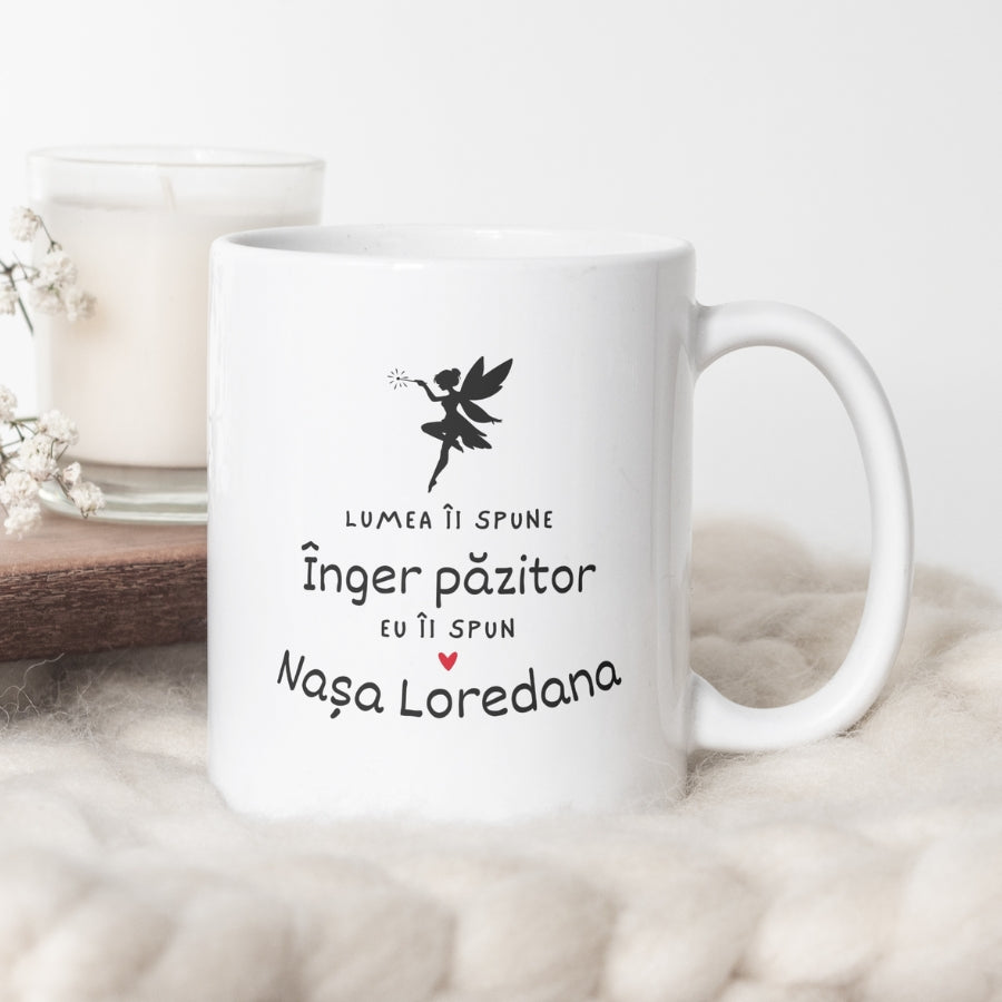 Cadou pentru nasa de botez - Cana personalizata cu nume - Nasica 1