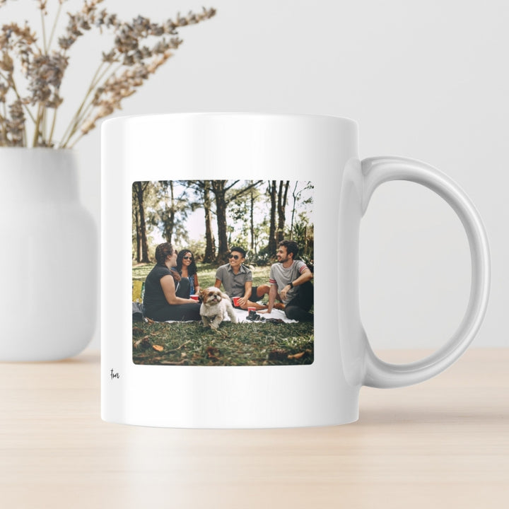 Cadou pentru prieteni si colegi - Cana personalizata cu poza si mesaj sau nume - For You - fata cu poza