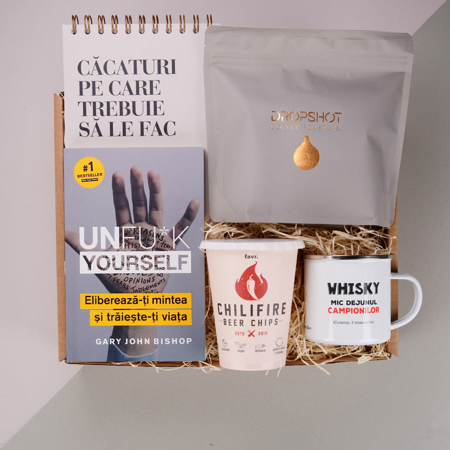 Pachet cadou amuzant pentru cel mai bun prieten - Unfuk Yourself. Elibereaza-ti mintea si traieste-ti viata - prezentare produse - in cutie