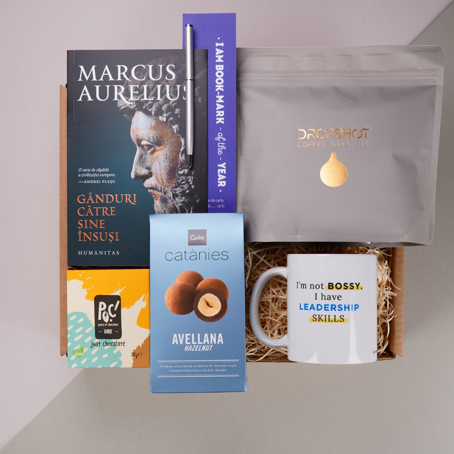 Pachet cadou pentru team leader - Leadership Skills - prezentare produse - in cutie