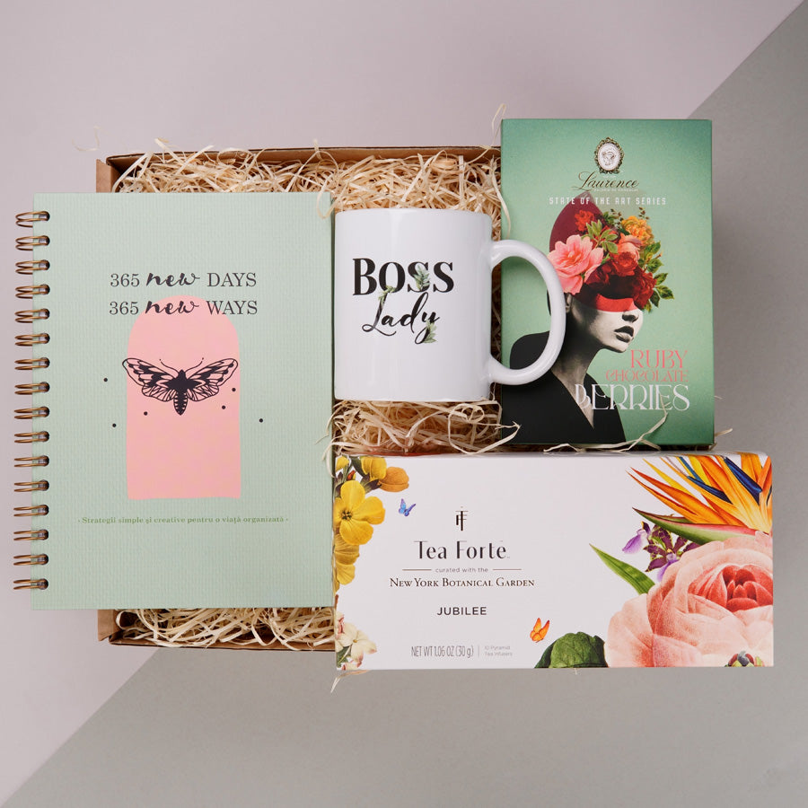 Pachet cadou premium pentru sefa - Boss Lady - in cutie