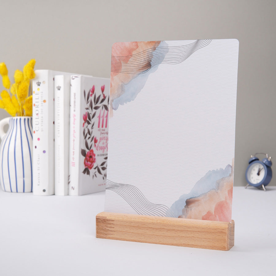 Cadou pentru nasi - Mini tablou in suport de lemn - Guardian Angels  - verso