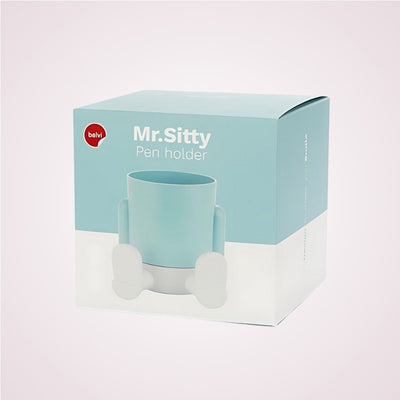 Suport pentru instrumente de scris albastru - Mr. Sitty - in cutie