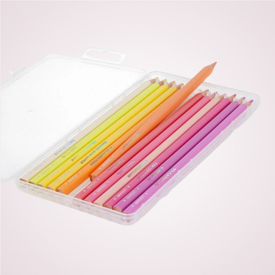 Set 12 creioane colorate pastel - Sunset - pe birou