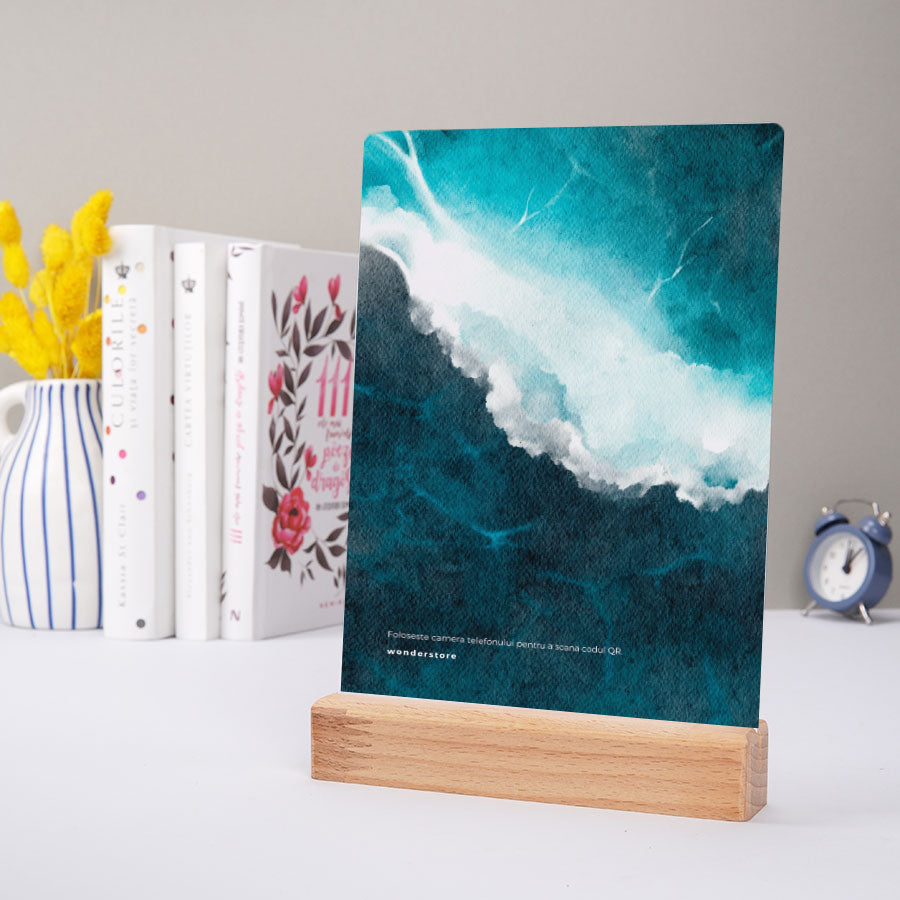 Cadou aniversare casatorie - Mini tablou in suport de lemn cu poza si melodie - Weathering Storms - wonderstore - spate