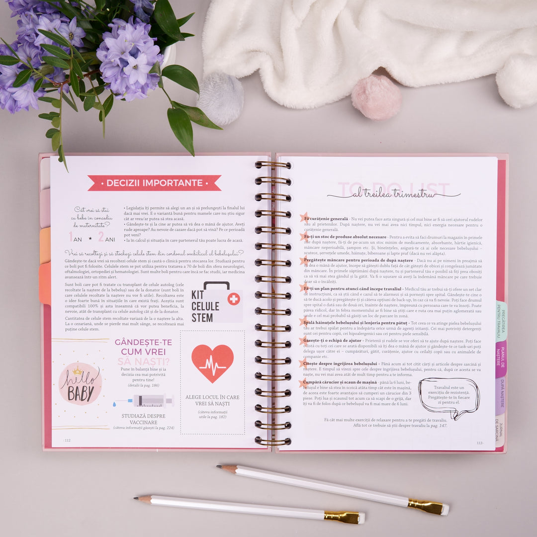 Al treilea trimestru de sarcina - Agenda de sarcina Plan the Joy - Planner pentru viitoarele mamici - wonderstore