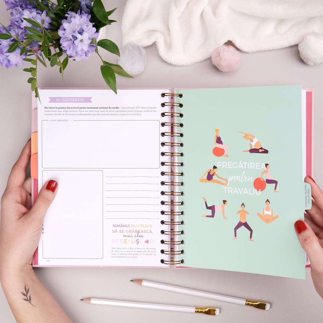 Pregatirea pentru travaliu - Agenda de sarcina Plan the Joy - Planner pentru viitoarele mamici - wonderstore