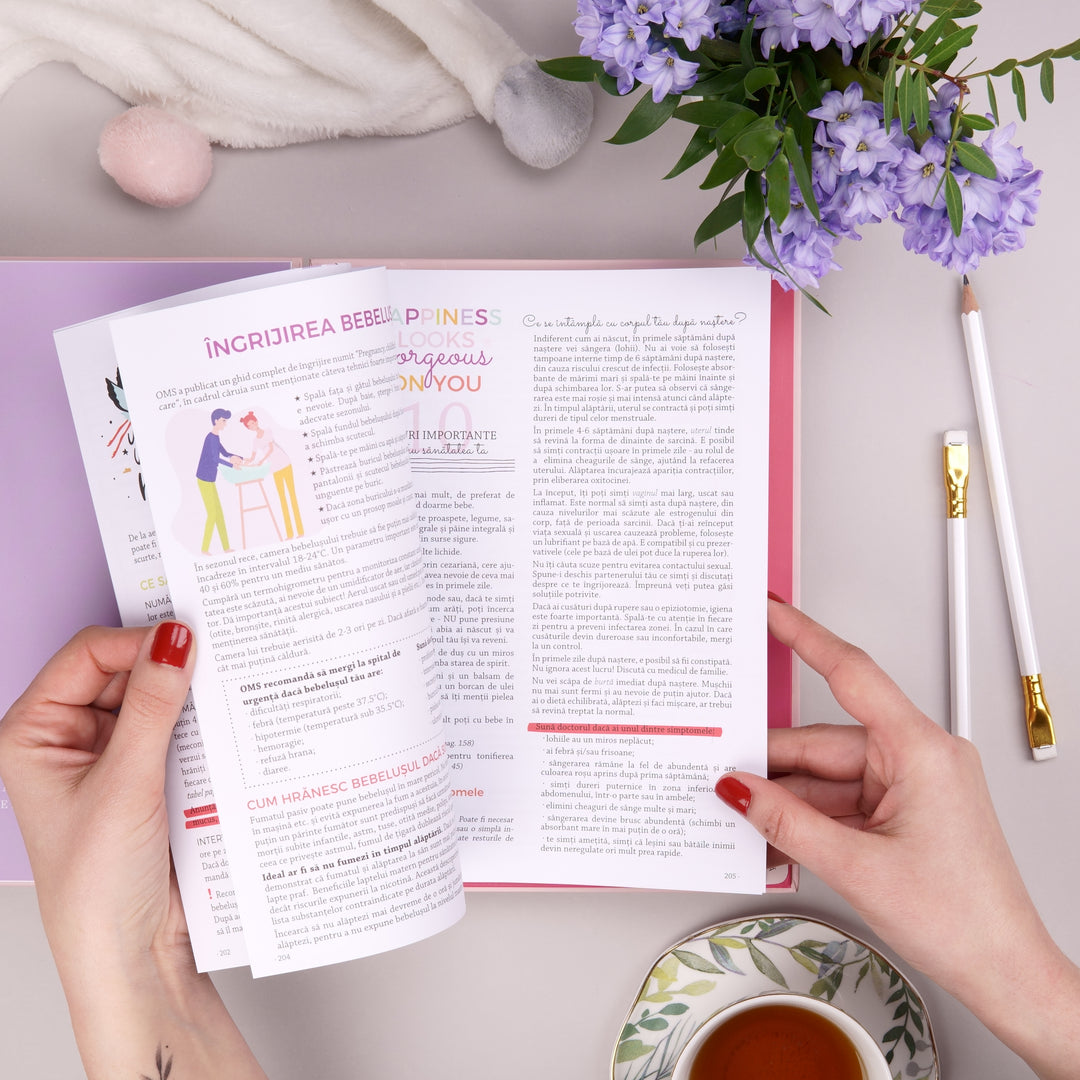 Ingrijirea nou nascutului - Agenda de sarcina Plan the Joy - Planner pentru viitoarele mamici - wonderstore