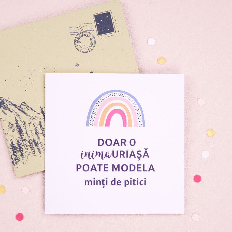 Felicitare cu plic cadou pentru educatoare sau invatatoare - Giant Heart - wonderstore