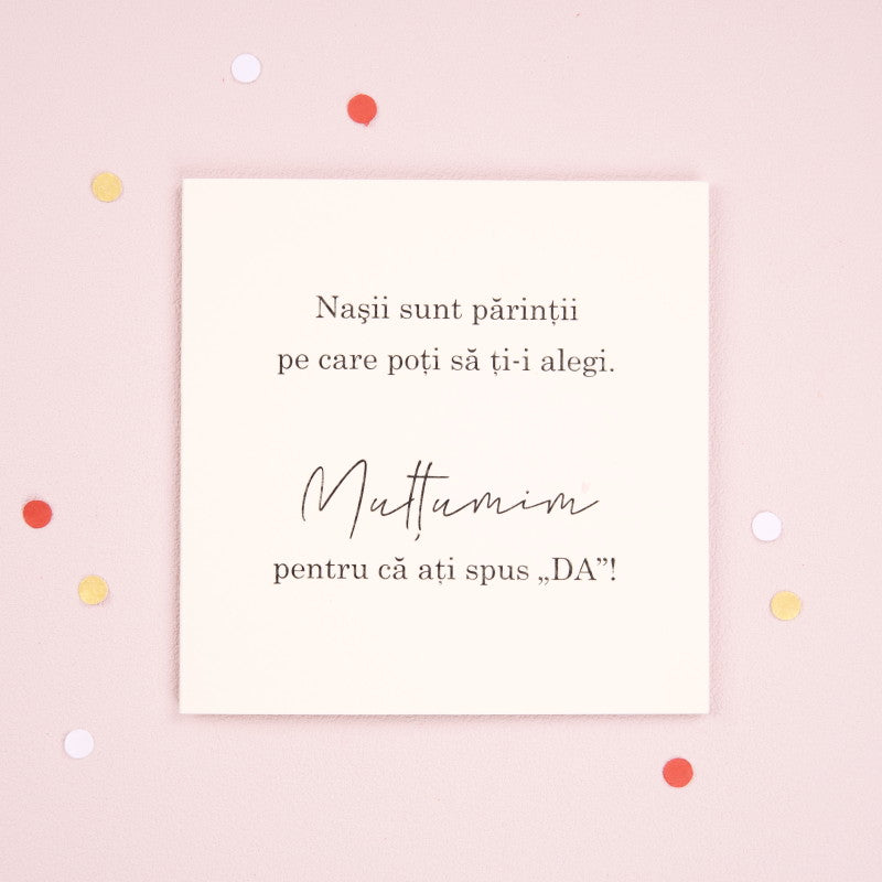 Felicitare cadou pentru nasi - Rainbow Godparents - wonderstore