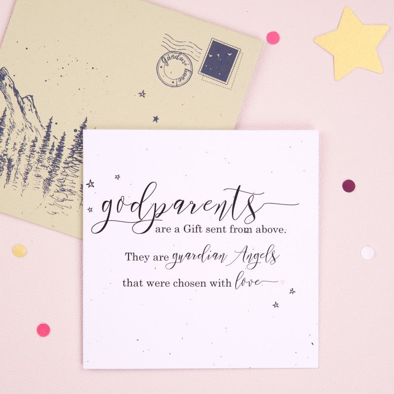 Felicitare cu plic cadou pentru nasi - Godparents Are a Gift - wonderstore