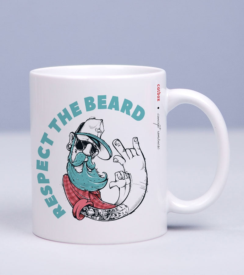 Cadou pentru prieteni - Cana personalizata - Respect the Beard_catbox_1