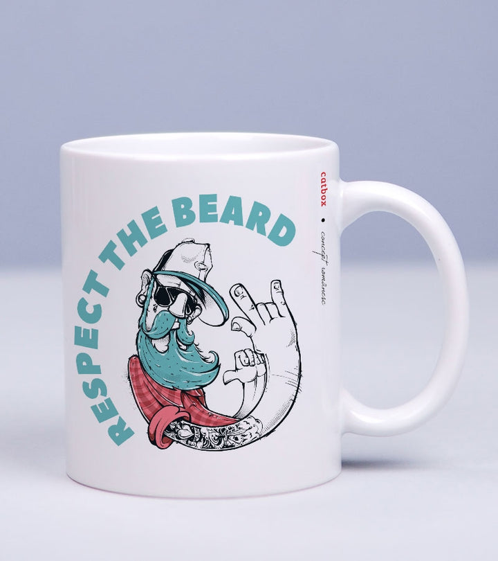 Cadou pentru prieteni - Cana personalizata - Respect the Beard_catbox_1