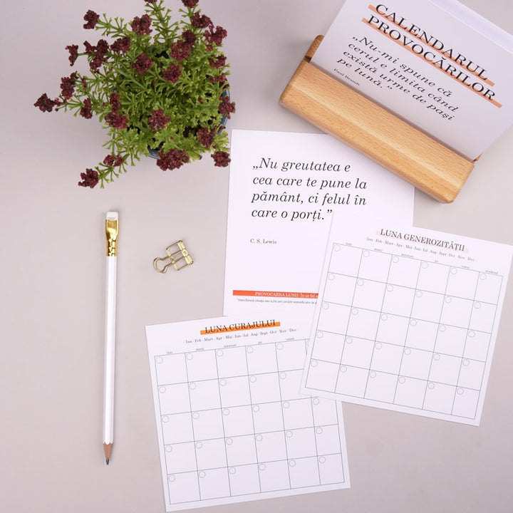 Calendar de birou in suport de lemn_calendarul provocarilor_3
