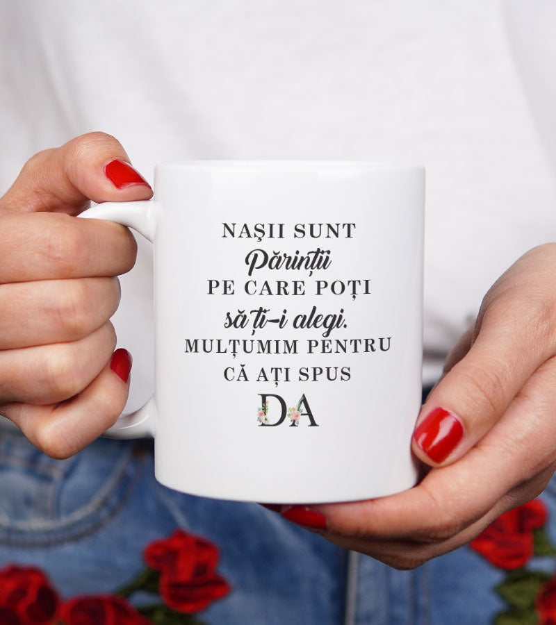 Cadou pentru nasi - Cana personalizata - Recunostinta 2