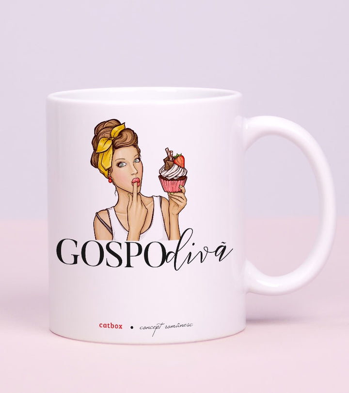 Cana cadou pentru femei cu mesaj amuzant - GospoDIVA_wonderstore
