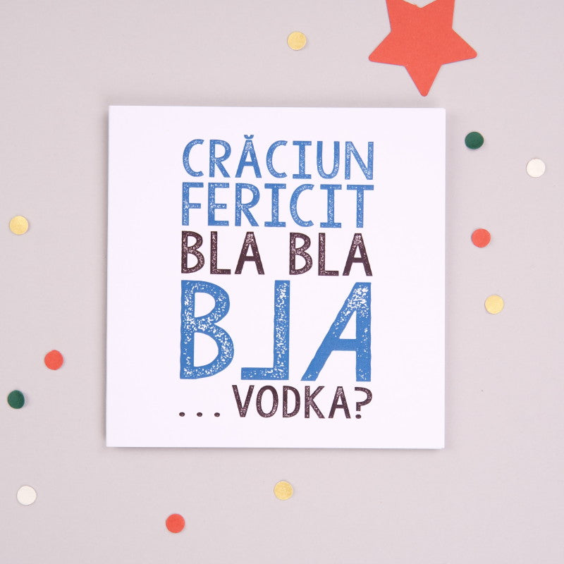 Felicitare amuzanta cadou de Craciun pentru prieteni - Vodka - wonderstore