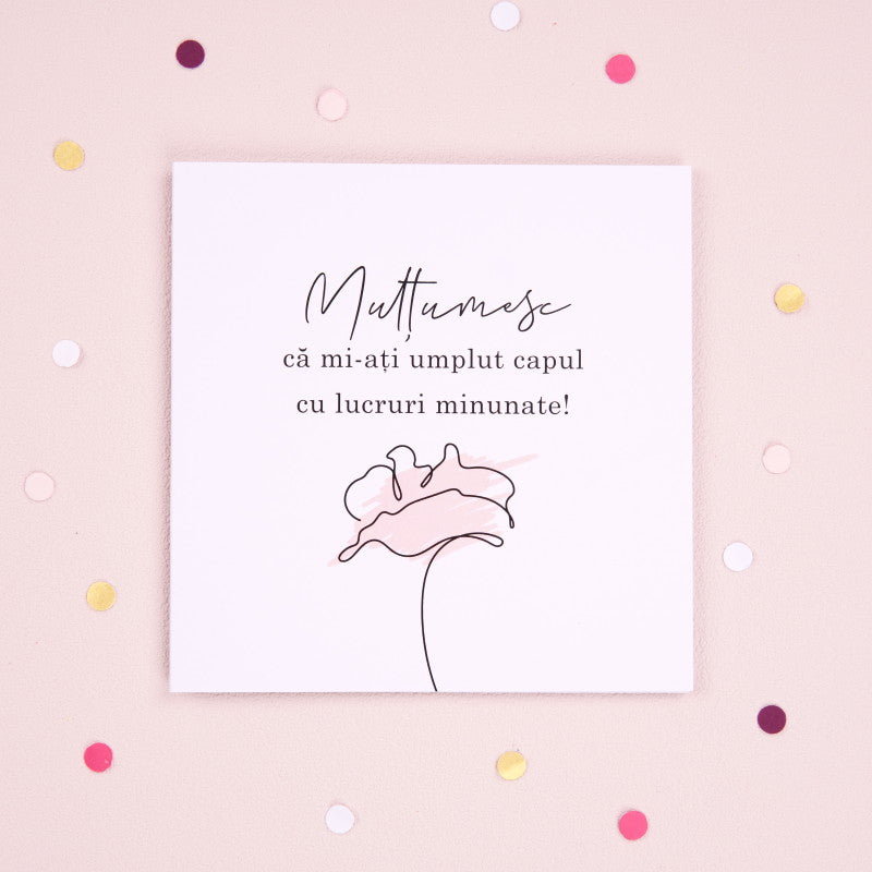 Felicitare cadou pentru profesori - Multumesc - wonderstore