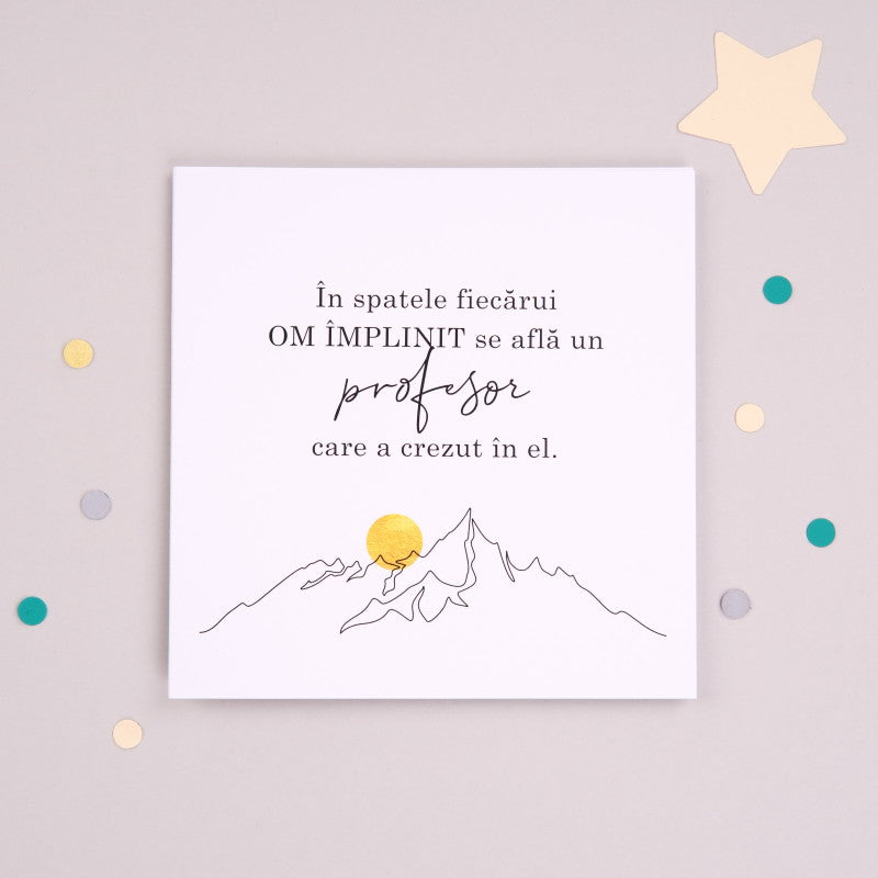 Felicitare cadou pentru profesori - Role model - wonderstore