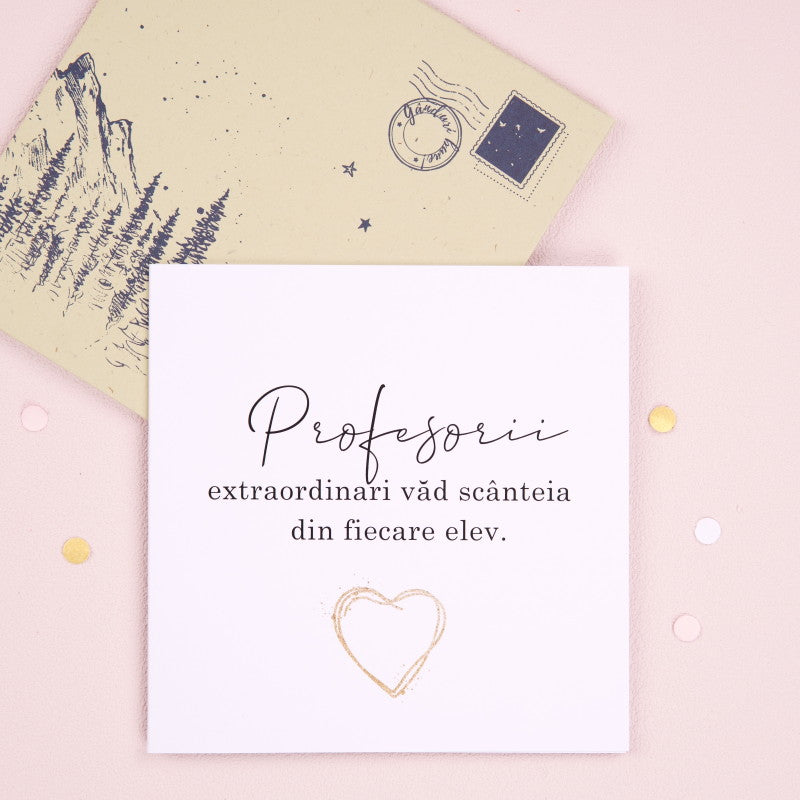 Felicitare cu plic cadou pentru profesori - Special Teacher - wonderstore