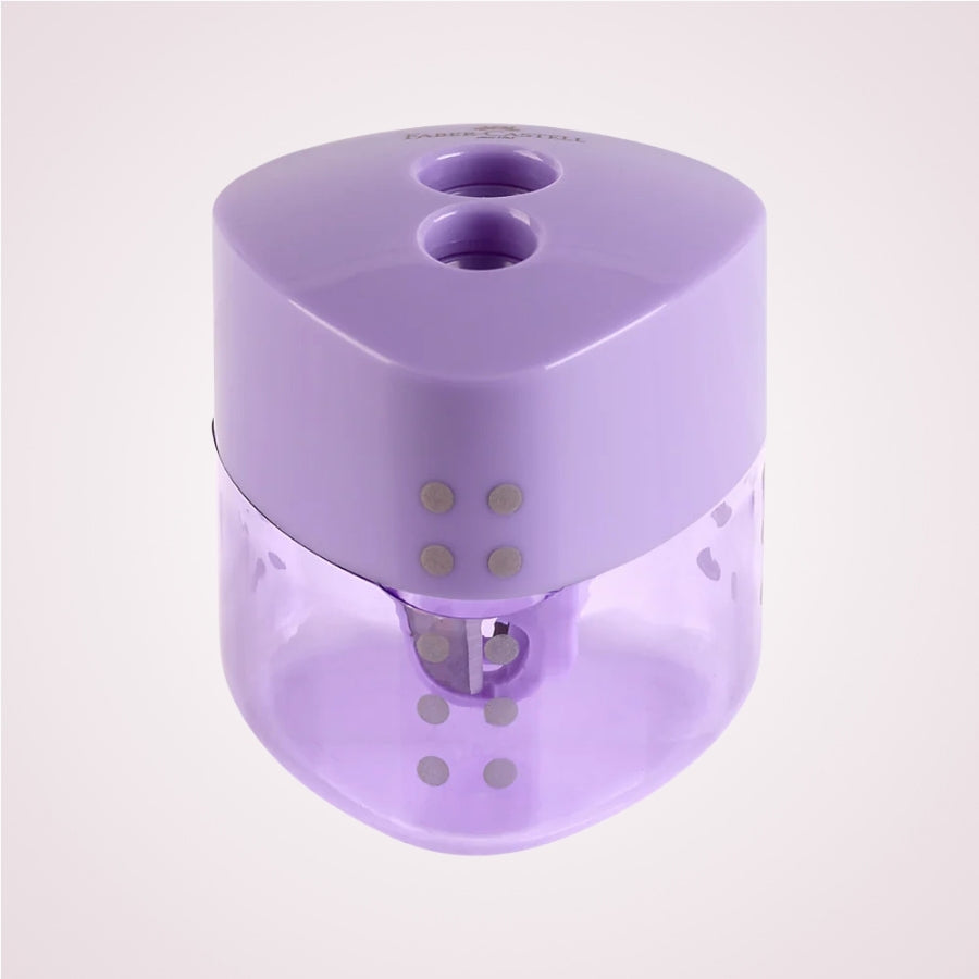 Ascutitoare dubla din plastic diverse culori Faber-Castell - mov