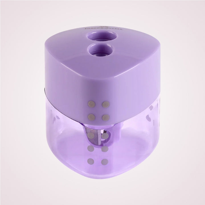 Ascutitoare dubla din plastic diverse culori Faber-Castell - mov