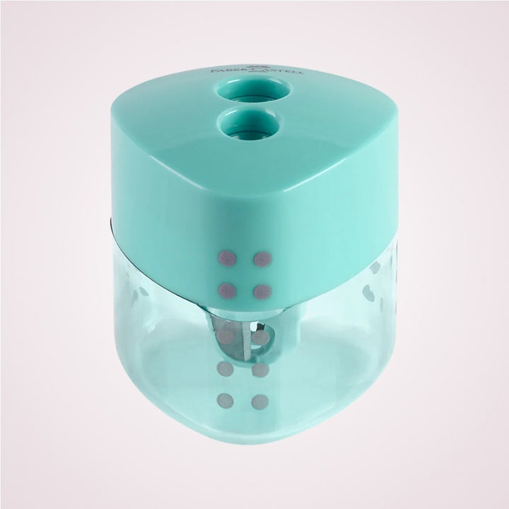 Ascutitoare dubla din plastic diverse culori Faber-Castell - turcoaz