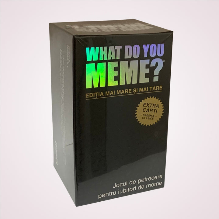 Cutie Cadou amuzant pentru prieteni. Joc de petrecere amuzant - What do you meme? - editie in limba romana, 17+ ani