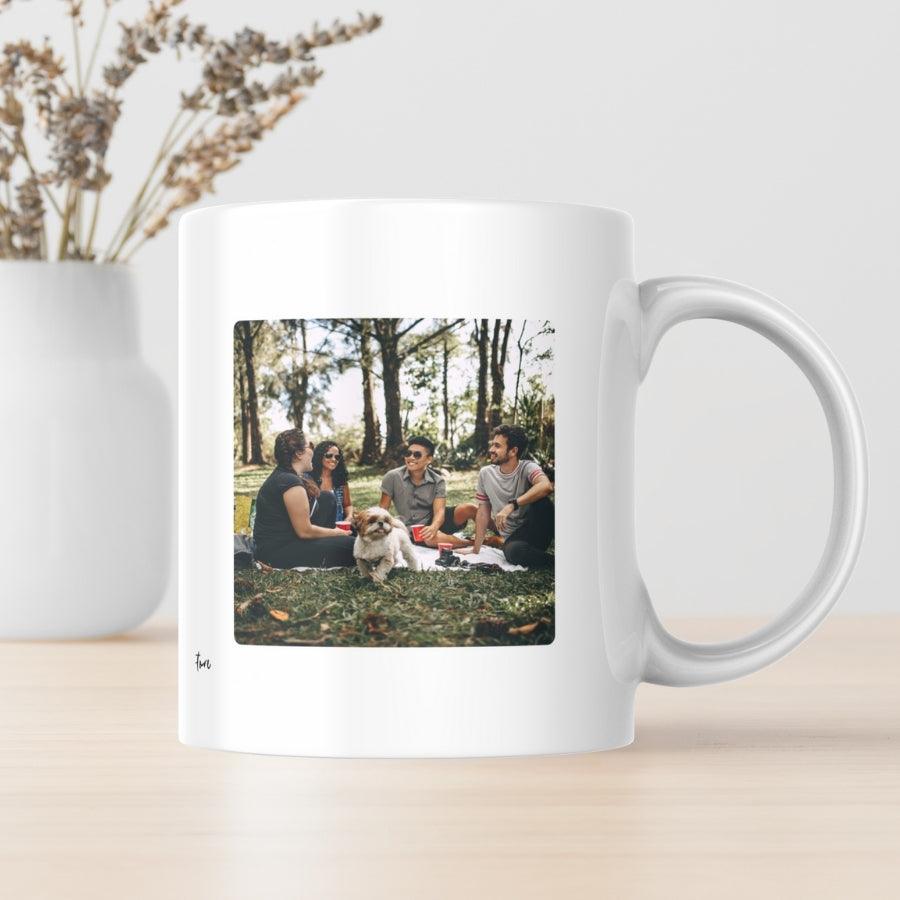 Cadou pentru prieteni si colegi - Cana personalizata cu poza si mesaj sau nume - For You - fata cu poza