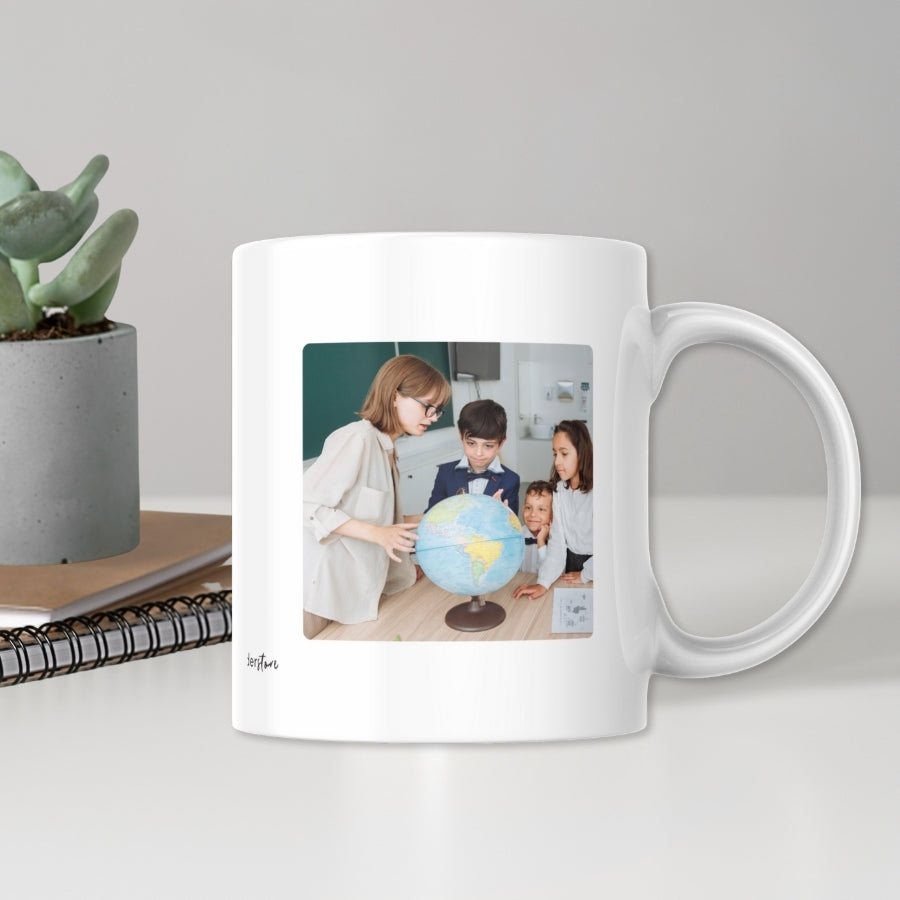 Cadou pentru profesori - Cana personalizata cu poza si clasa - Gratitude - fata cu poza