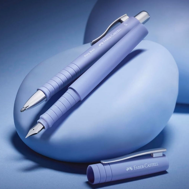 Cadou premium - Set cu stilou si pix in cutie de metal Poly Ball - Lavender Mauve Faber- Castell 2