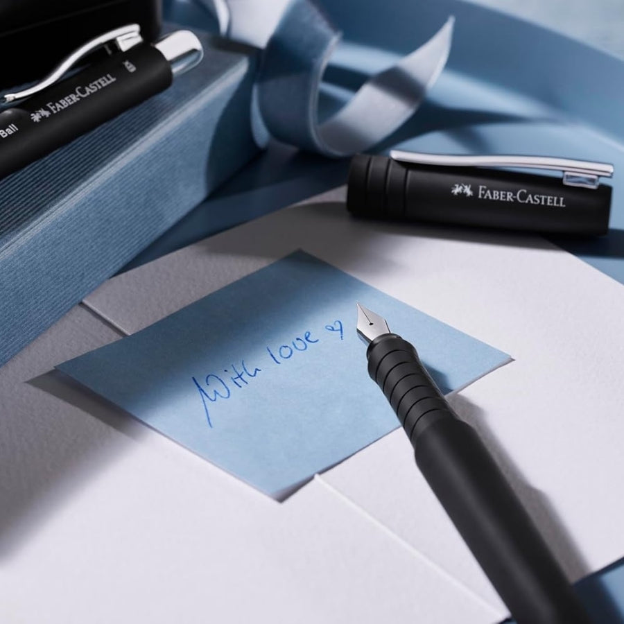 Cadou premium elegant - Set cu stilou si pix in cutie de metal Poly Ball - Midnight Black Faber‑Castell 2