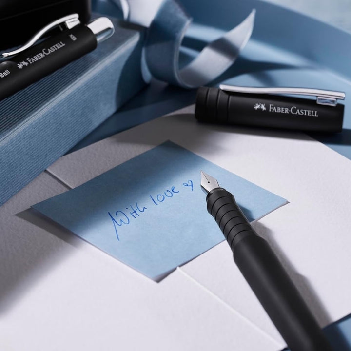 Cadou premium elegant - Set cu stilou si pix in cutie de metal Poly Ball - Midnight Black Faber‑Castell 2