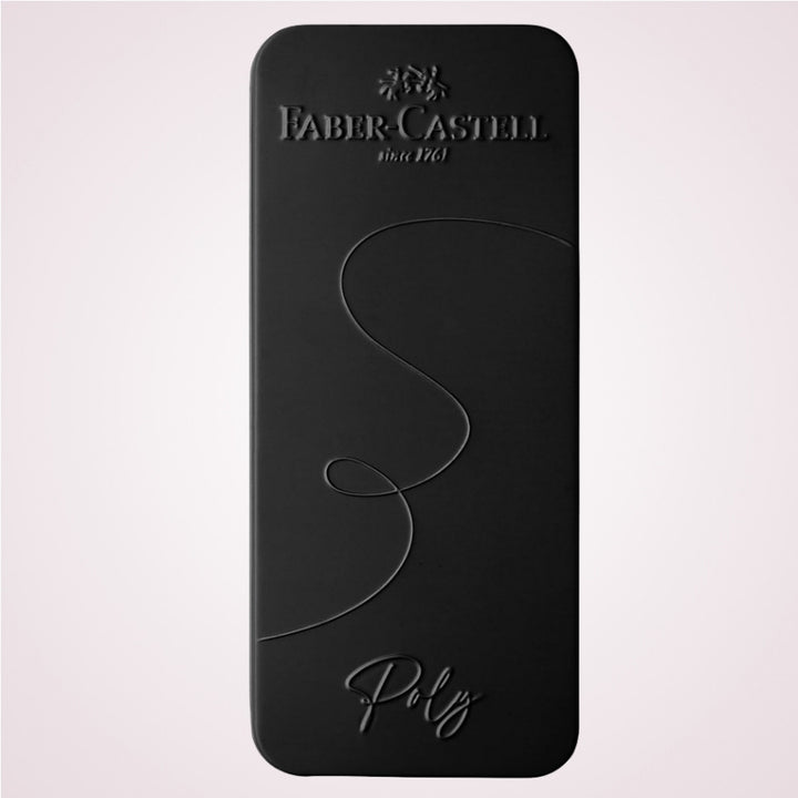 Cadou premium elegant - Set cu stilou si pix in cutie de metal Poly Ball - Midnight Black Faber‑Castell 4