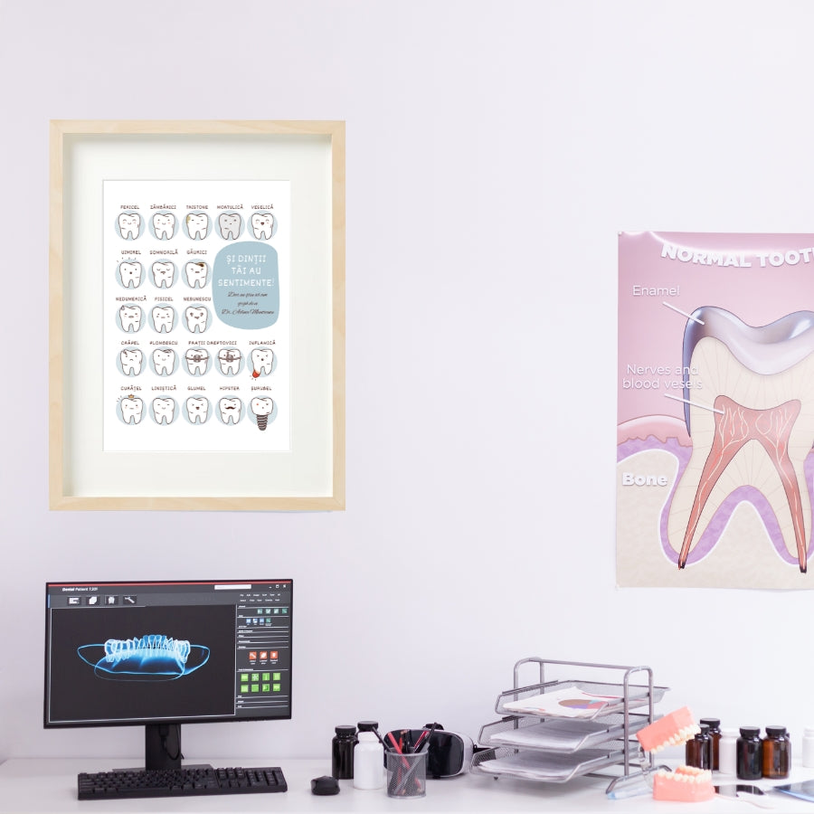 Cadou pentru medici stomatologi - Tablou personalizat - Mouth Matters_wonderstore_tablou cabinet medic dentist
