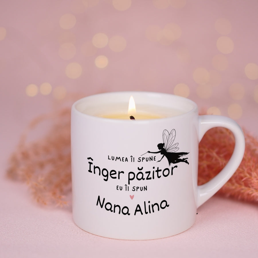 Cadou pentru nasa de botez - Lumanare parfumata in cana personalizata - Nana - Wonderstore 2