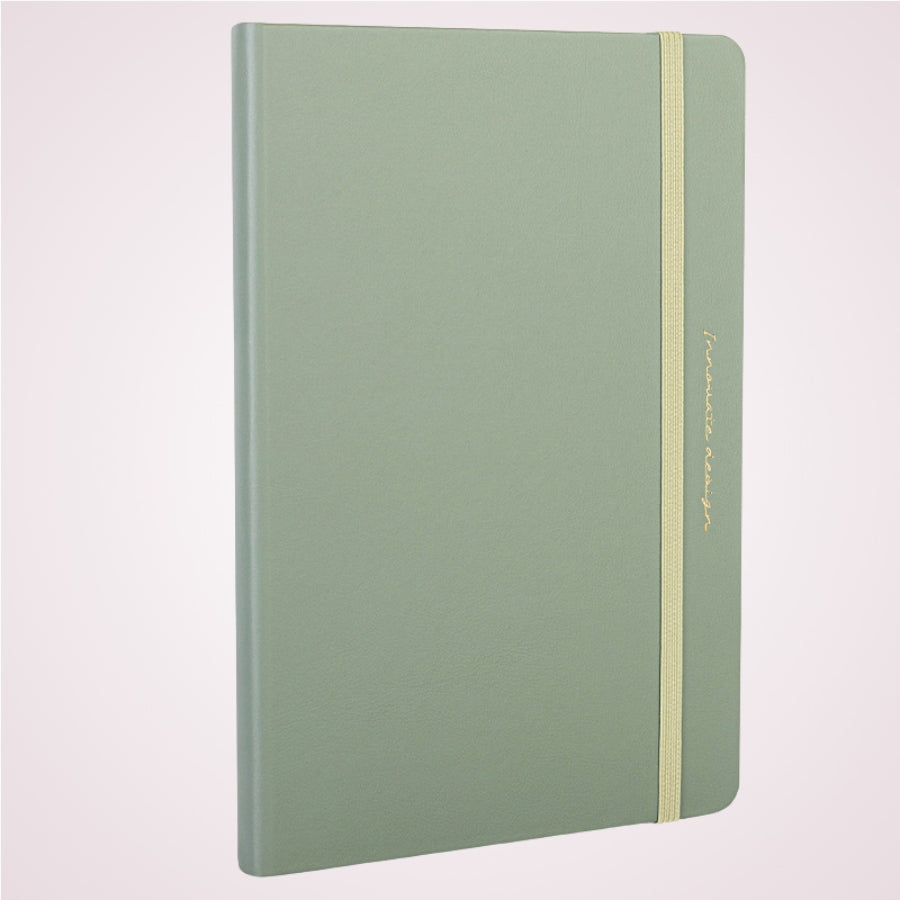 Caiet de birou A5 cu 96 file, coperta imitatie de piele - Vert Vertigo