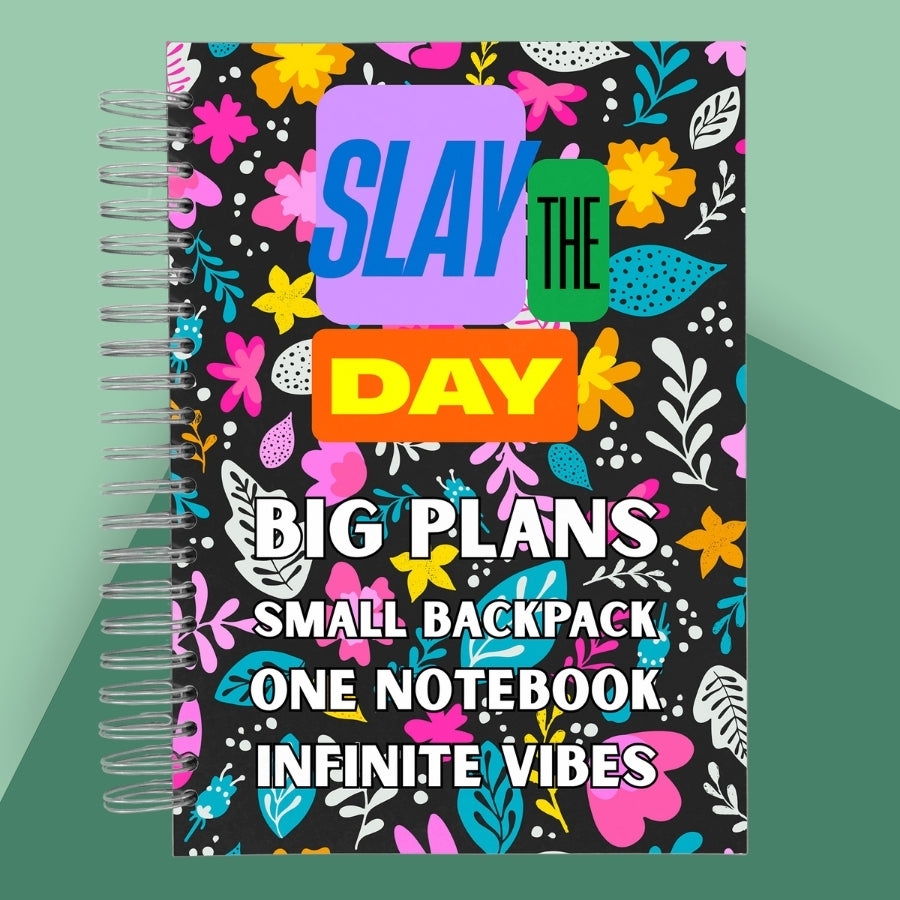 Caiet de scoala studentesc A4 universal multifunctional de liceu si gimnaziu pentru toate materiile, cu spirala, 200 file/400 pagini, deschidere 360°, dictando/matematica, cu planificator de teme si teste - Big Plans
