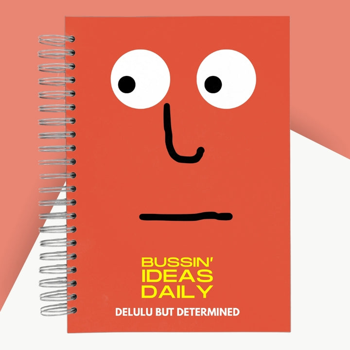 Caiet de scoala studentesc A4 universal multifunctional de liceu si gimnaziu pentru toate materiile, cu spirala, 200 file/400 pagini, deschidere 360°, dictando/matematica, cu planificator de teme si teste - Bussin Ideas