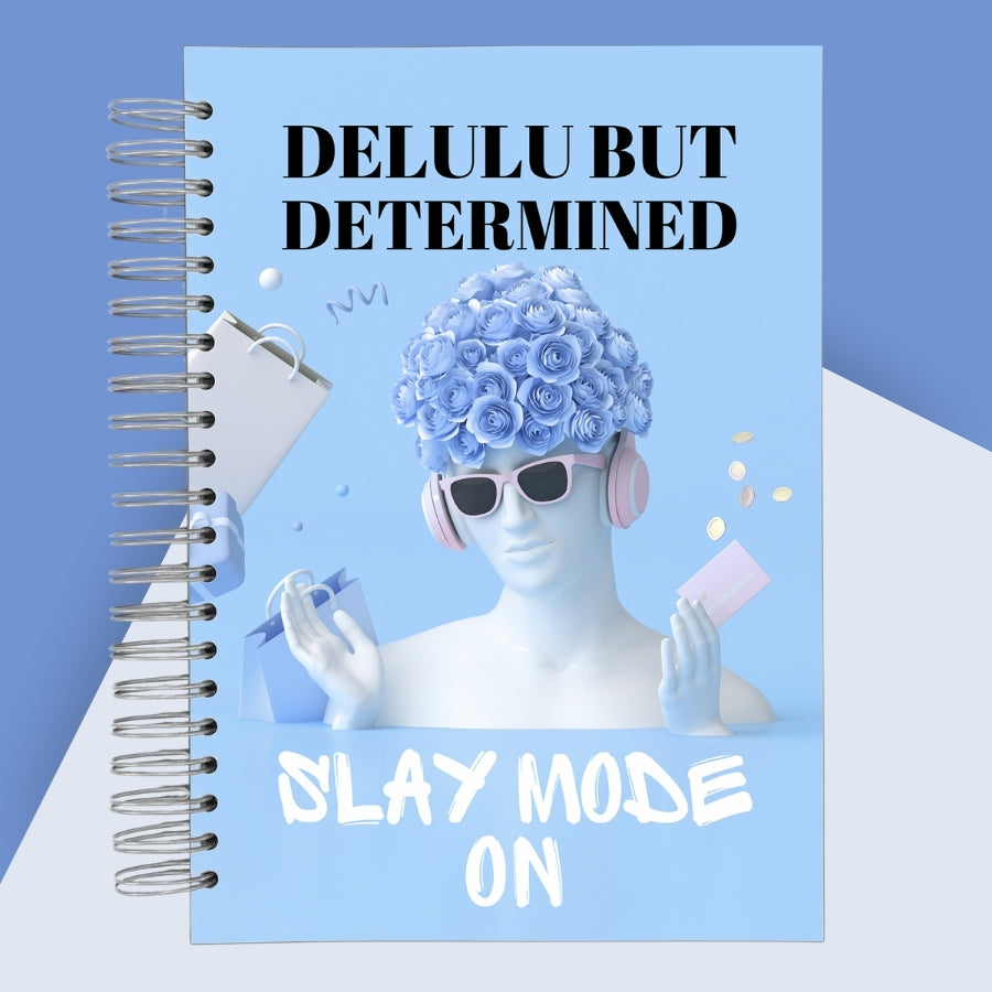 Caiet de scoala studentesc A4 universal multifunctional de liceu si gimnaziu pentru toate materiile, cu spirala, 200 file/400 pagini, deschidere 360°, dictando/matematica, cu planificator de teme si teste - Rich Vibes