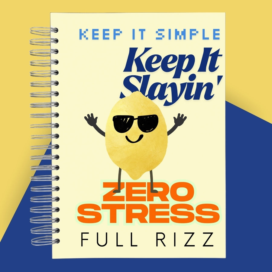 Caiet de scoala studentesc A4 universal multifunctional de liceu si gimnaziu pentru toate materiile, cu spirala, 200 file/400 pagini, deschidere 360°, dictando/matematica, cu planificator de teme si teste - Zero Stress