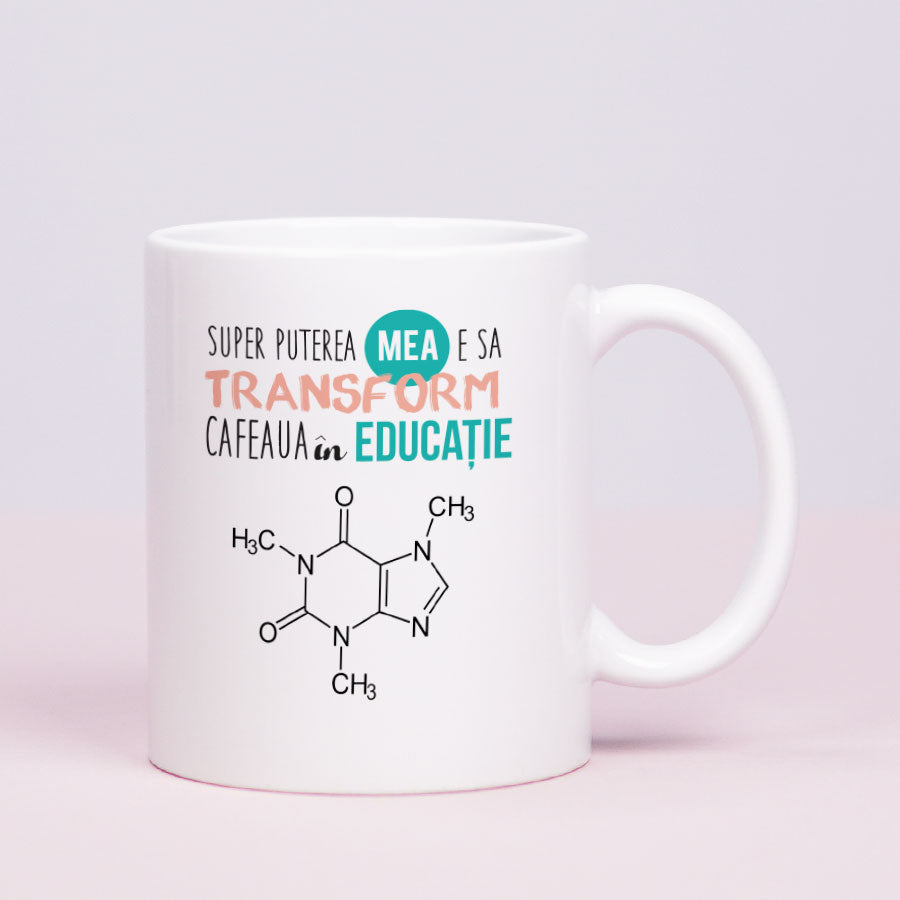 Cana personalizata cadou pentru profesorii de chimie - Coffee Science-front