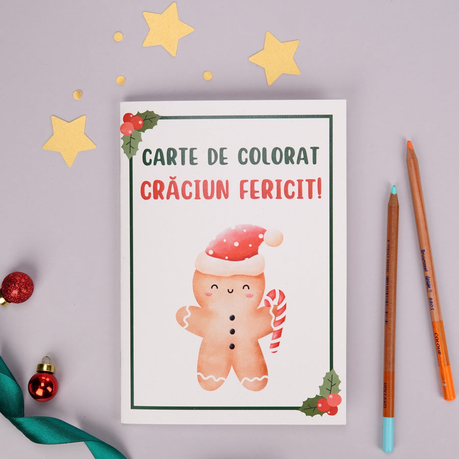 Carte de colorat cadou pentru copii 2-4 ani - Craciun fericit! - coperta