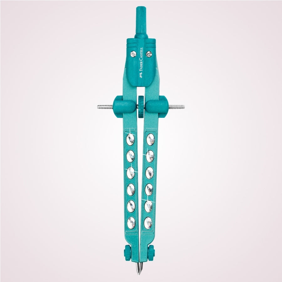 Compas cu mina de creion mecanic - Sparkle Factory - Faber Castell - albastru-SparkleFactory-FaberCastell2