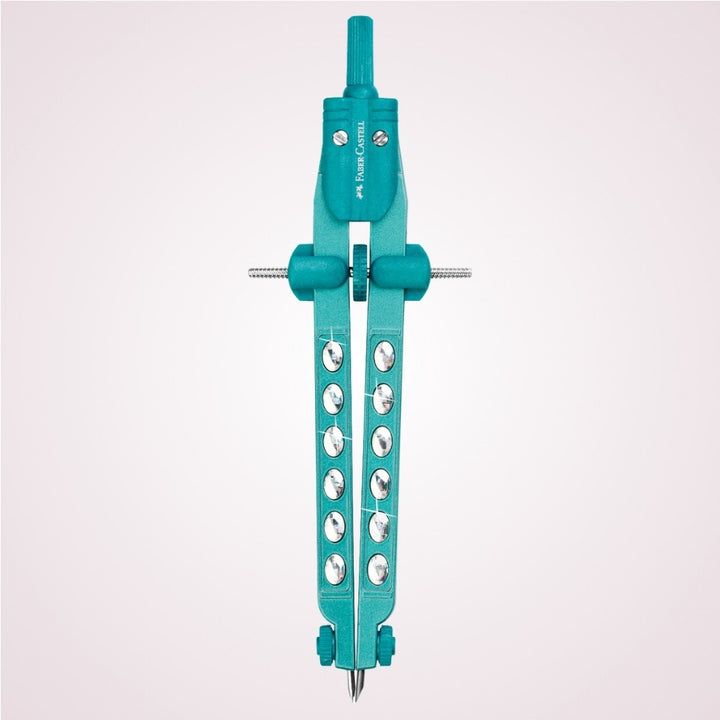 Compas cu mina de creion mecanic - Sparkle Factory - Faber Castell - albastru-SparkleFactory-FaberCastell2