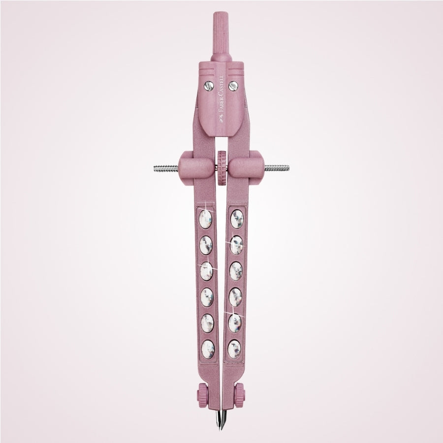 Compas cu mina de creion mecanic - Sparkle Factory - Faber Castell  roz