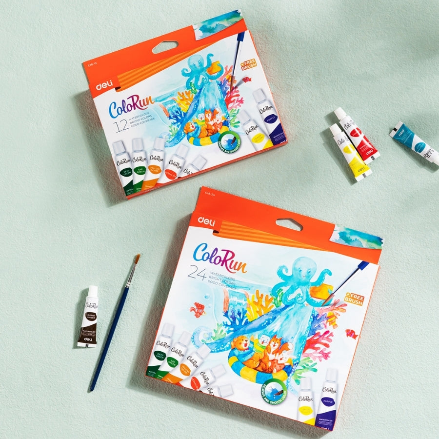 Cutie cu 12 culori Tempera, 5 ml - ambalaj