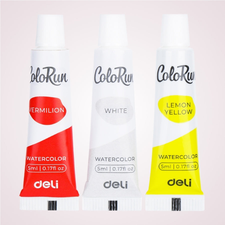 Cutie cu 12 culori Tempera, 5 ml - mostre de culoare