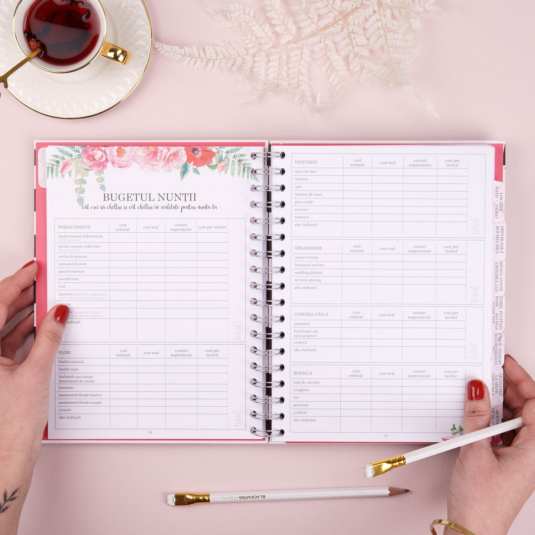 Bugetul nuntii - Wedding Planner Plan and Have fun - Agenda Mireselor inspirate Lady Cozac - wonderstore